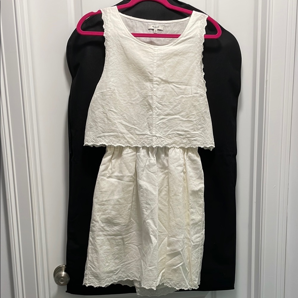 Charming White Linen Dress